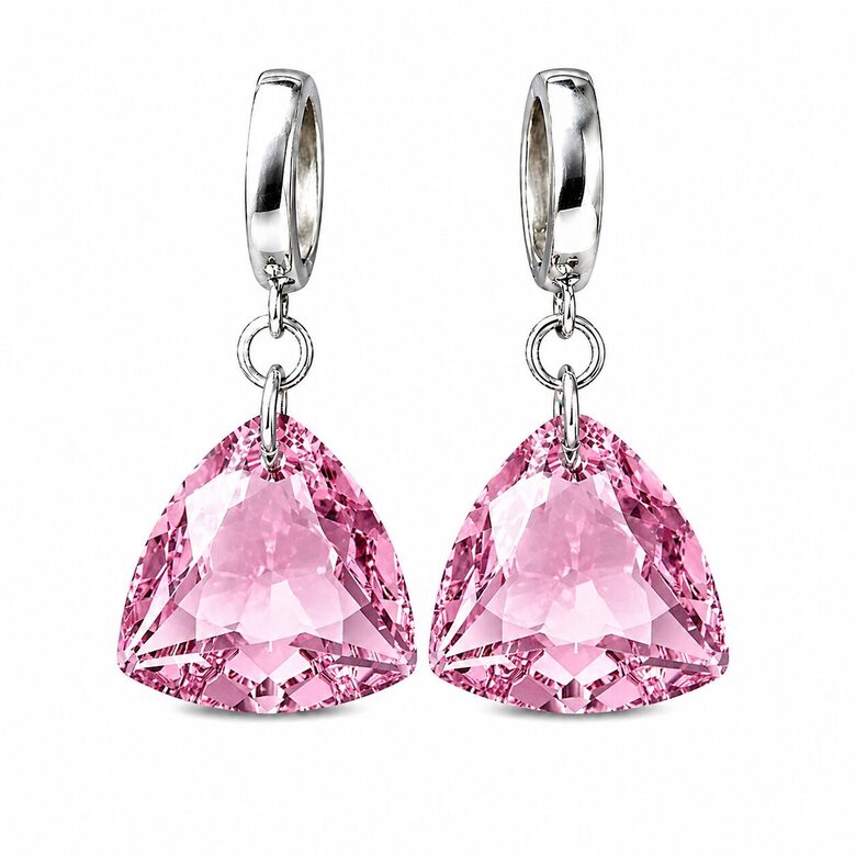 Triliant Sudraba auskari Light Rose