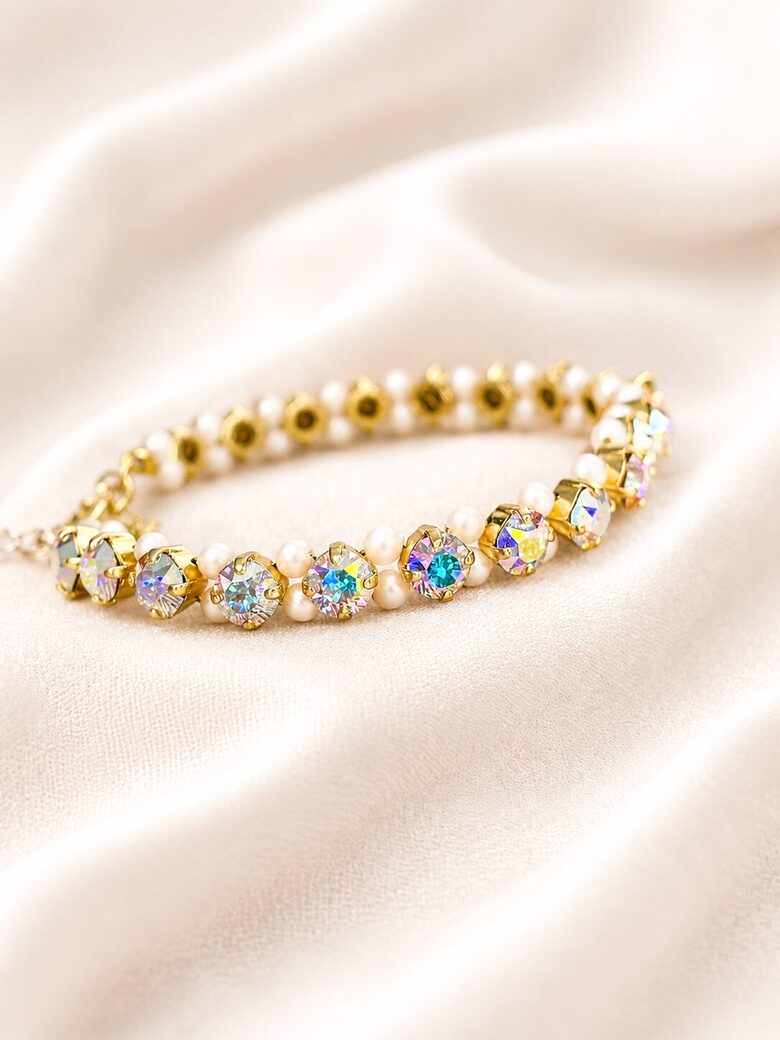 5mm Hameleonu kristālu rokassprādze darināta ar Swarovski kristāliem