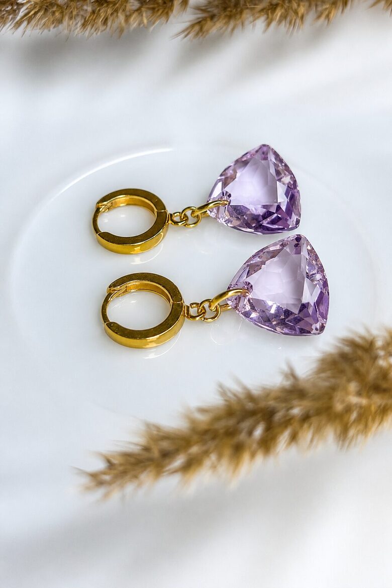 Triliant Sudraba auskari Light Amethyst
