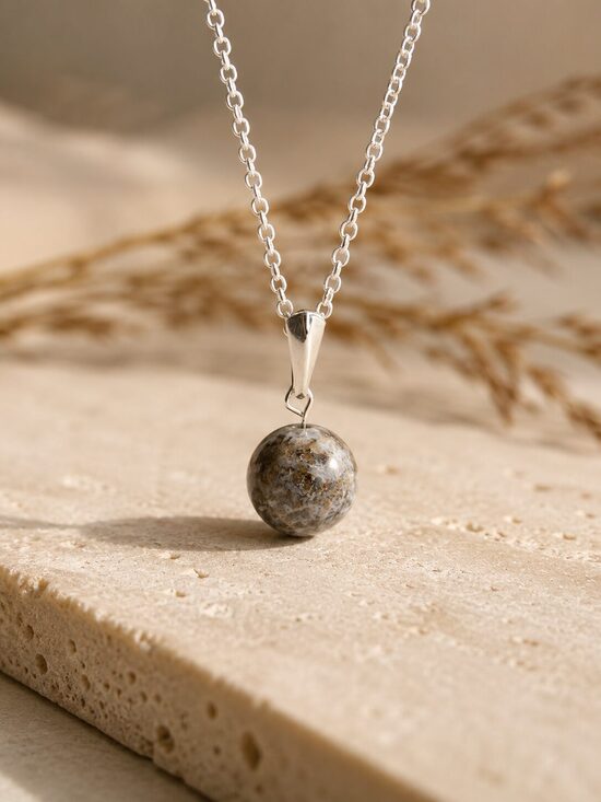 10mm Pērles kulona kaklarota ar Swarovski pērli "Emma" Dark