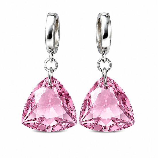 Triliant Sudraba auskari Light Rose