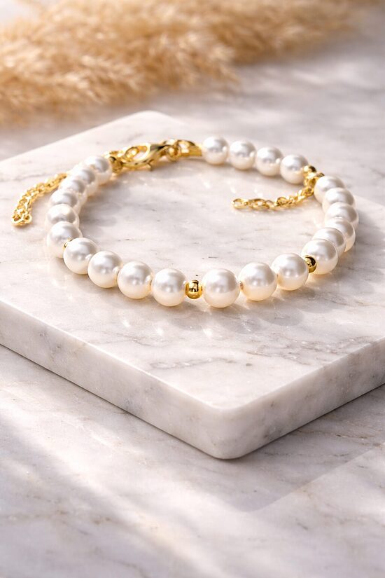 6mm pērļu rokassprādze darināta ar Swarovski pērlēm