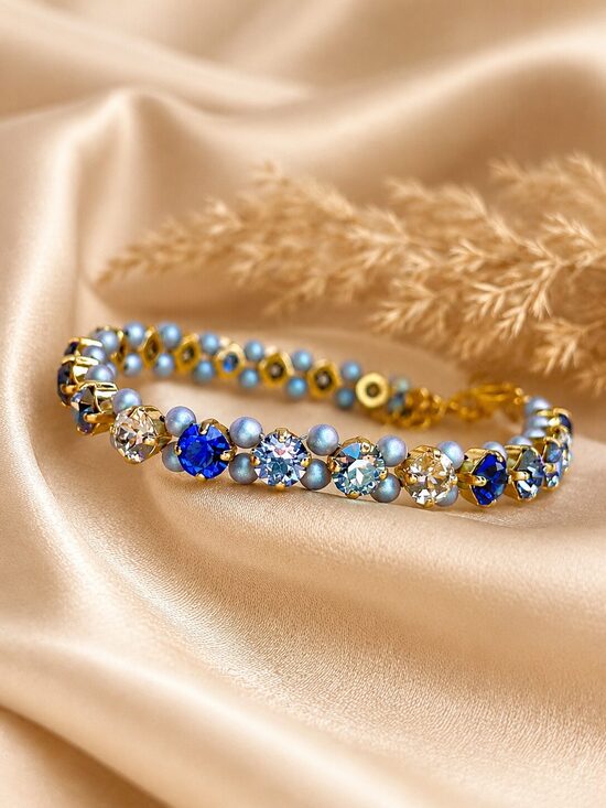 4 toņu kristālu rokassprādze ar Swarovski® kristāliem