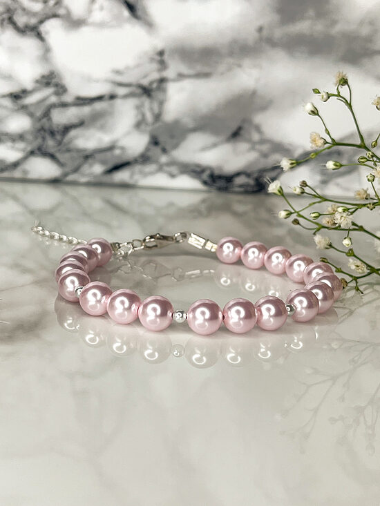 6mm Pērļu rokassprādze Rosaline darināta ar Swarovski pērlēm