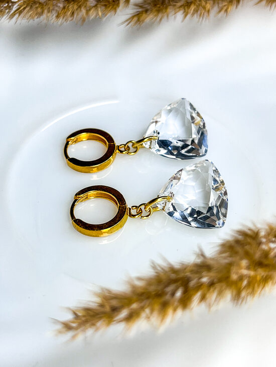 Triliant Sudraba auskari Crystal