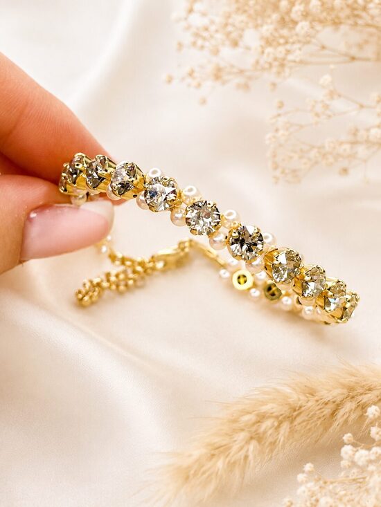 White Crystal 5 mm kristālu rokassprādze ar Swarovski® kristāliem